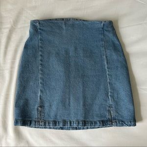 Denim mini skirt